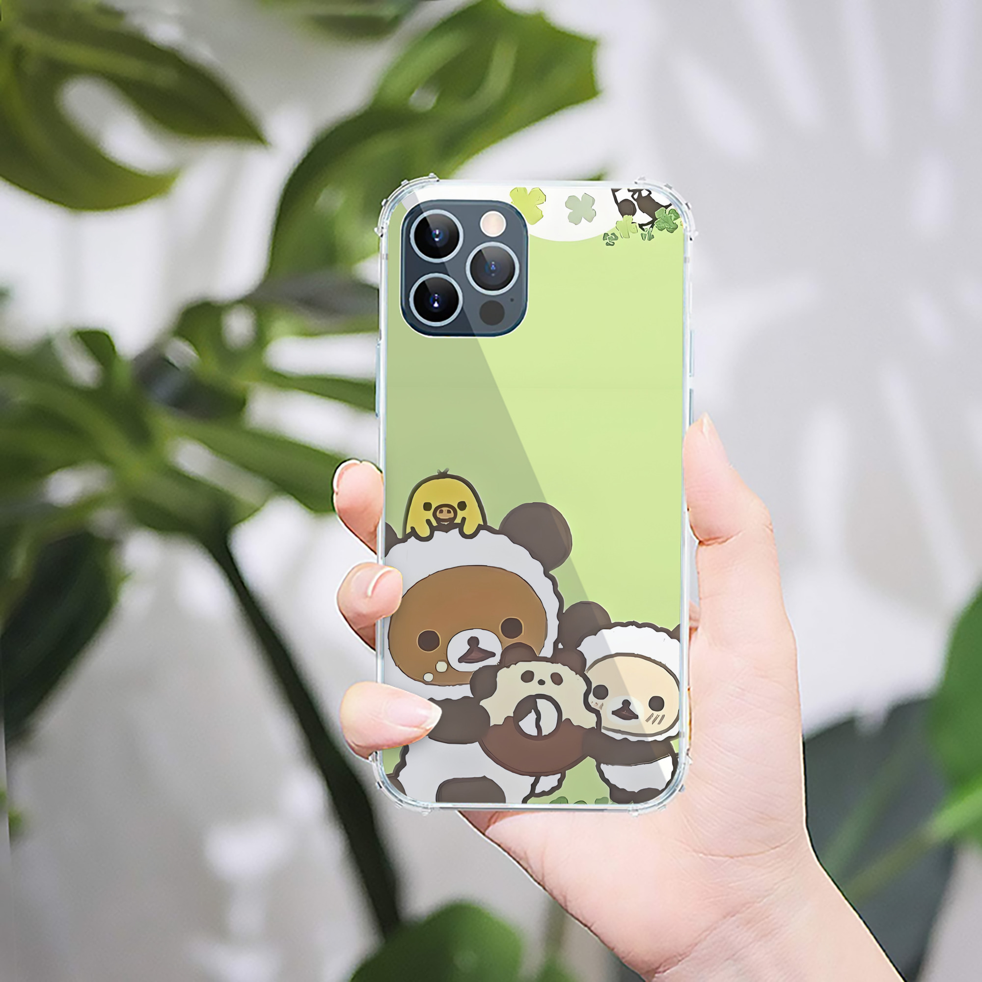 （画像用） リラックマ リラックマ キイロイトリ Rilakkuma Korilakkuma Kiiroitori 【iPhone 12シリーズ対応】透明スマホケース（クリアソフトケース）